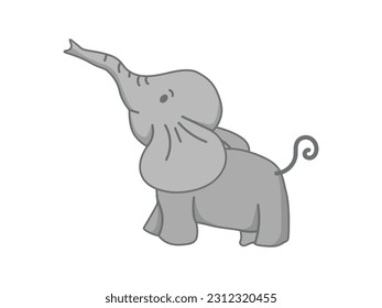 elephant cartoon Extinct Animal Vector
