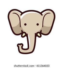 Elephant Cartoon Icon