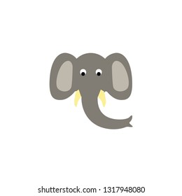 elephant cartoon icon on a white background