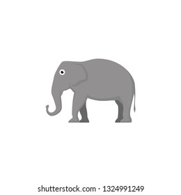 Elephant cartoon icon on a white background