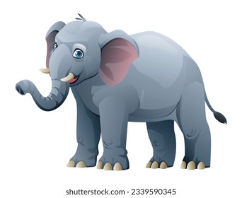 Elephant cartoon illustration isolated on white background