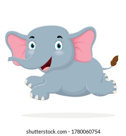 Elephant cartoon isolated on white background