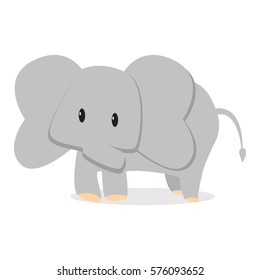 elephant cartoon isolated vector 