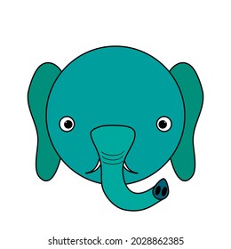 Elephant cartoon on white background. EPS.file