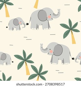 Elefante de dibujos animados sin patrón para niños producto 