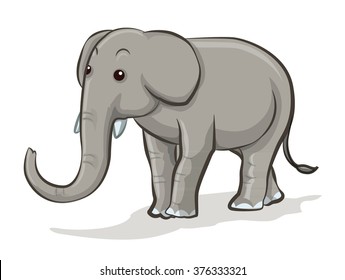 Elephant Cartoon Vector Stock Vector (Royalty Free) 376333321 ...