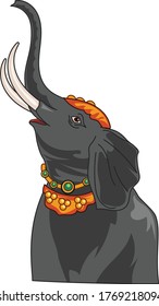 Elephant cartoon vector art and illustration
