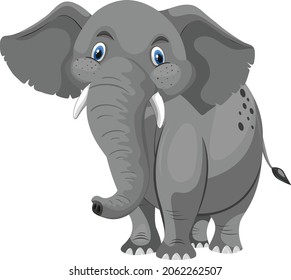 Elephant cartoon vector art and illustration