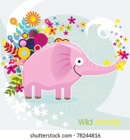 elephant cartoon vector design