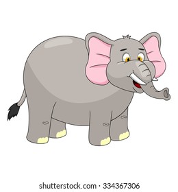 Elephant Cartoon Vector Illustration