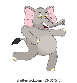 Elephant Cartoon Vector Illustration