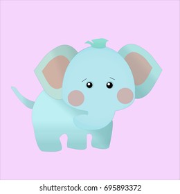 Elephant cartoon vector illustration