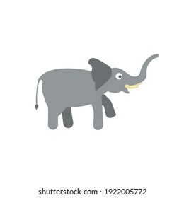 Vector de dibujos animados elefantes sobre un fondo blanco