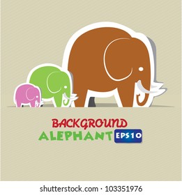 Elephant cartoon,Vector