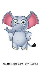 Elephant Character - Hands On Hips