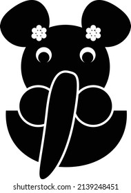 Elephant Character icon vector illustration