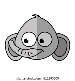 elephant character isolated icon