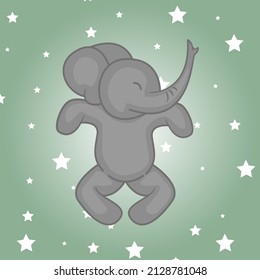 elephant character vector, god for children books, story character, sticker print ect.