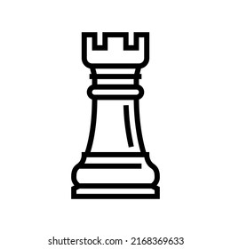 elephant chess line icon vector. elephant chess sign. isolated contour symbol black illustration