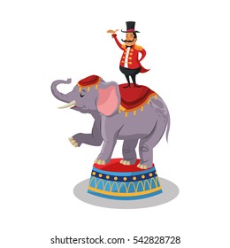 Elephant of circus and carnival design