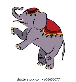 elephant circus entertainment balance icon