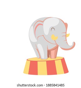 icono plano del circo elefante 
