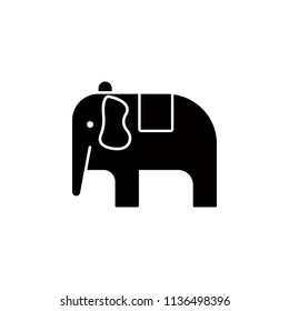 elephant circus glyph style icon. Element of circus icon for mobile concept and web apps. Glyph style elephant circus icon can be used for web and mobile