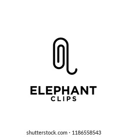 elephant clips logo idea icon design vector