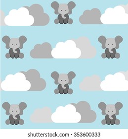 Elephant and Clouds