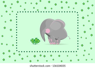 Elephant and clover.