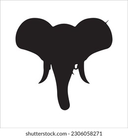 Elephant collection - vector silhouette. black image