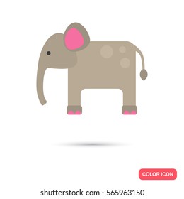Elephant color flat icon