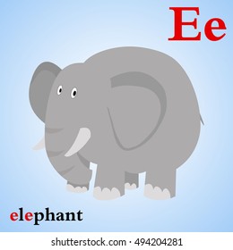 Elephant Colored English Letters Ee Englisn Stock Vector (Royalty Free ...