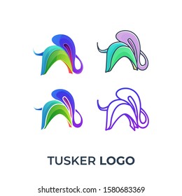 Elephant Colorful Design concept Illustration Vector Template. Suitable for Creative Industry, Multimedia, entertainment, Educations, Shop, and any related business.