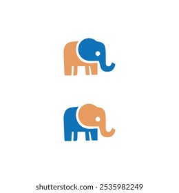 Elephant Colorful Icon Vector Fully customizable