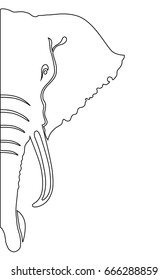 Elephant. Coloring book vector illustration