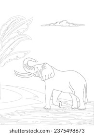 Elephant Coloring page for adults