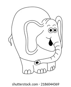 Elephant coloring page for kids
