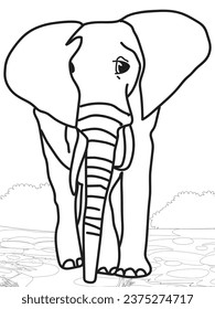 Elephant Coloring pages for adults