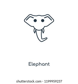 Elephant concept line icon. Linear Elephant concept outline symbol design. This simple element illustration can be used for web and mobile UI/UX.