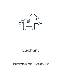 Elephant concept line icon. Linear Elephant concept outline symbol design. This simple element illustration can be used for web and mobile UI/UX.