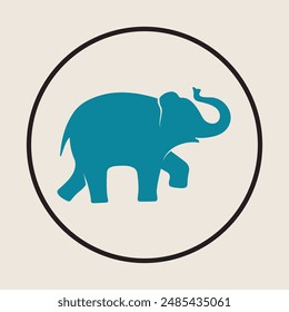 Elefante fresco icono de Vector diseño abstracto de moda arte colorido ilustración de fondo