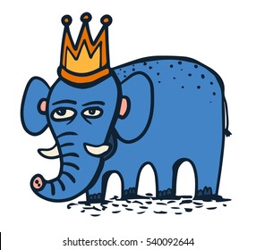 Elephant with a crown