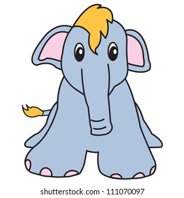 elephant cute animal vector