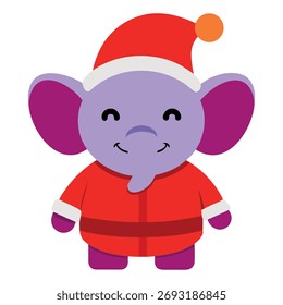 elephant cute animal vector art illustration