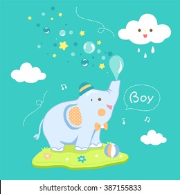 elephant cute boy