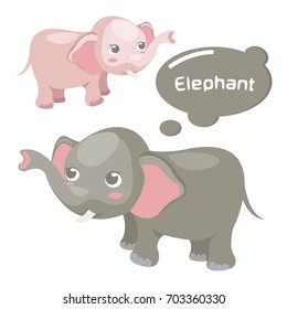 elephant cute cartoon design, vector illustration.