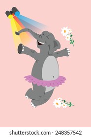 Elephant dances like a ballerina