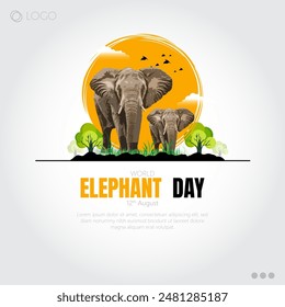 Elephant Day, celebrated on August 12th, raises awareness about the urgent need to protect elephants