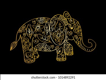 Elephant decorative illustration.
